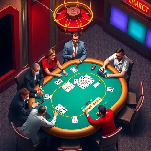 Meja Bandar Ceme mxslot168 menampilkan kartu pemain dan dealer dengan hasil permainan
